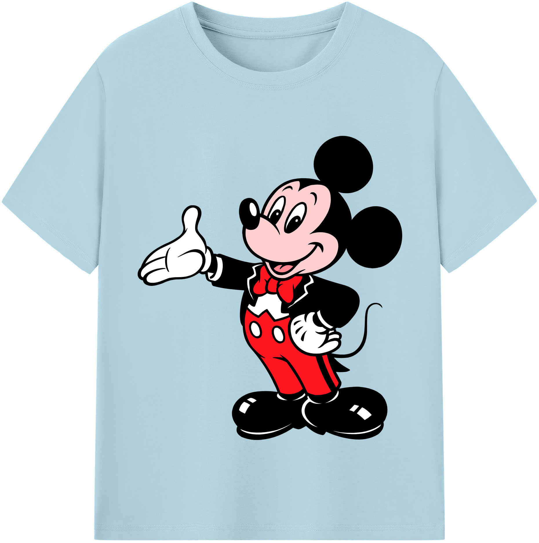 （画像用） ミッキーマウス Mickey Mouse 綿100％半袖Tシャツ（フロントプリント）